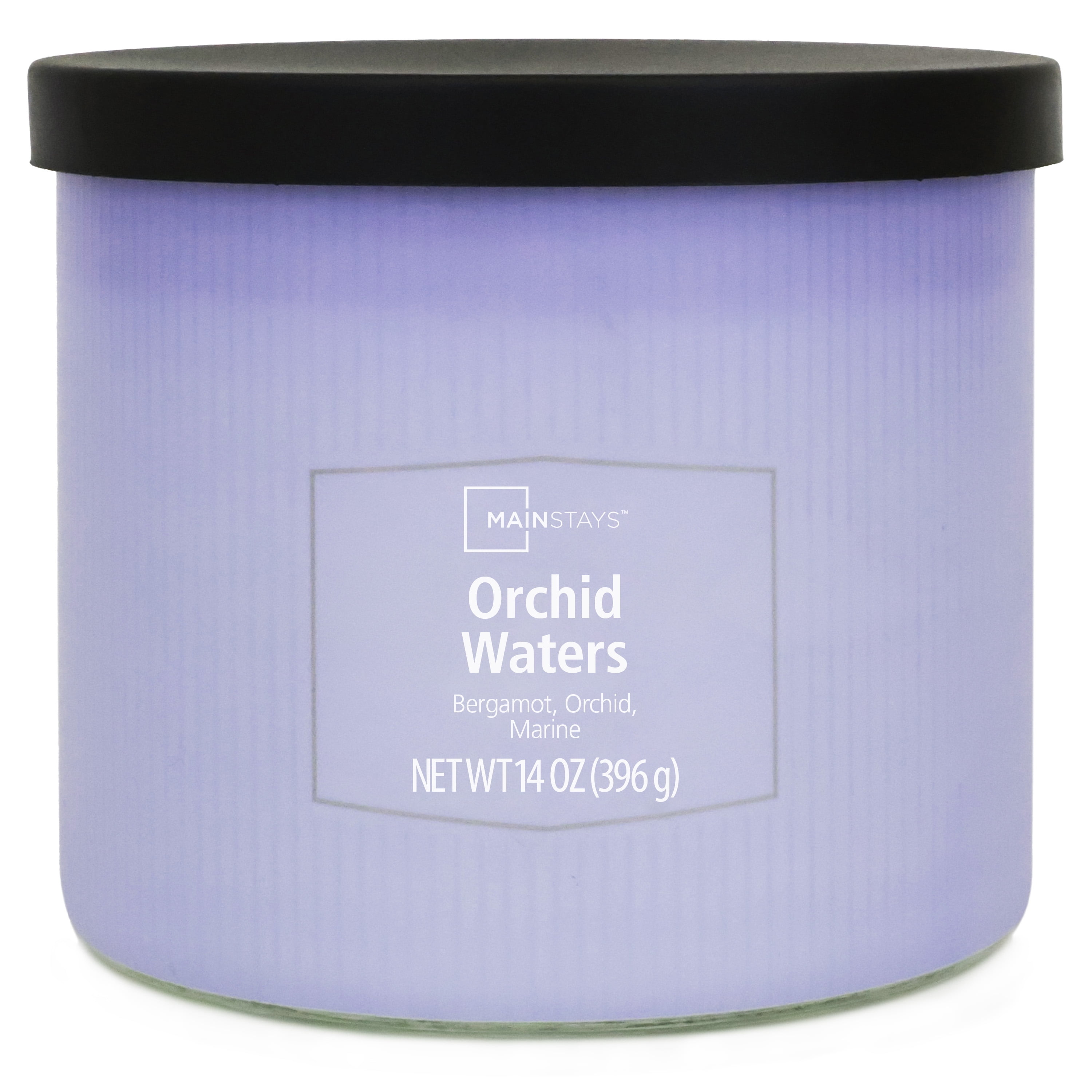 Mainstays 3-Wick Textured Wrapped Orchid Waters Scented Candle, 14 oz, MAINSTAYS PL MS TEX ORCHID