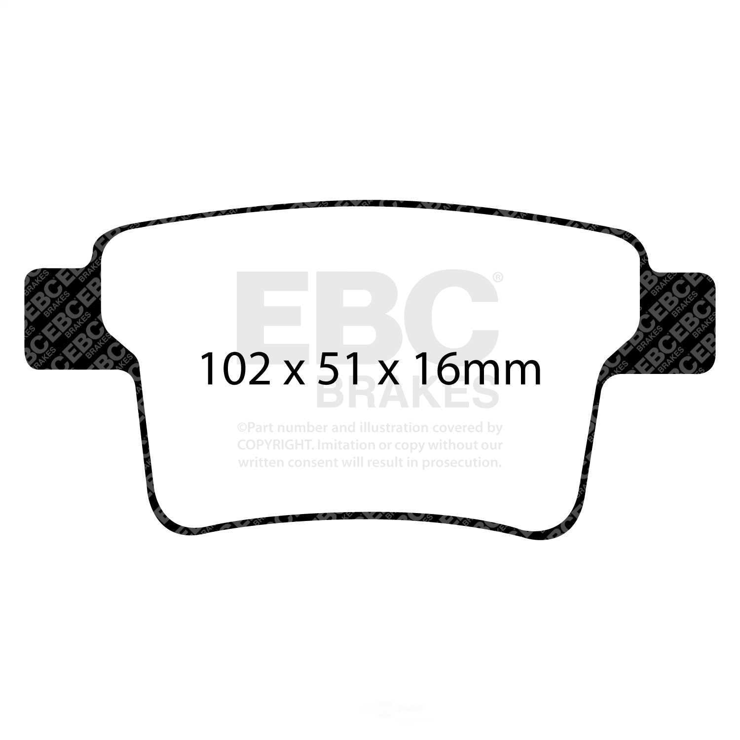 EBC Brakes Yellowstuff 4000 Series Street and Track Brake Pad Set Fits select: 2008-2009 FORD TAURUS, 2005-2007 FORD FIVE HUNDRED