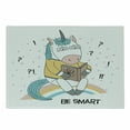 thumbnail image 1 of Geek Cutting Board, Pattern of Cartoon Unicorn Sitting on a Rainbow and Reading Book About Atomic Physics, Decorative Tempered Glass Cutting and Serving Board, Small Size, Multicolor, by Ambesonne, 1 of 1