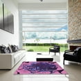 thumbnail image 7 of Ahgly Company Machine Washable Indoor Round Transitional Purple Area Rugs, 8' Round, 7 of 7
