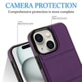 thumbnail image 3 of Allytechgroup Wallet Case for iPhone 11 Pro with Credit Card Slot, PU Leatehr Phone Case with Stand RFID Blocking Shockproof Back Cover for iPhone 11 Pro for Women Men, Darkpurple, 3 of 5