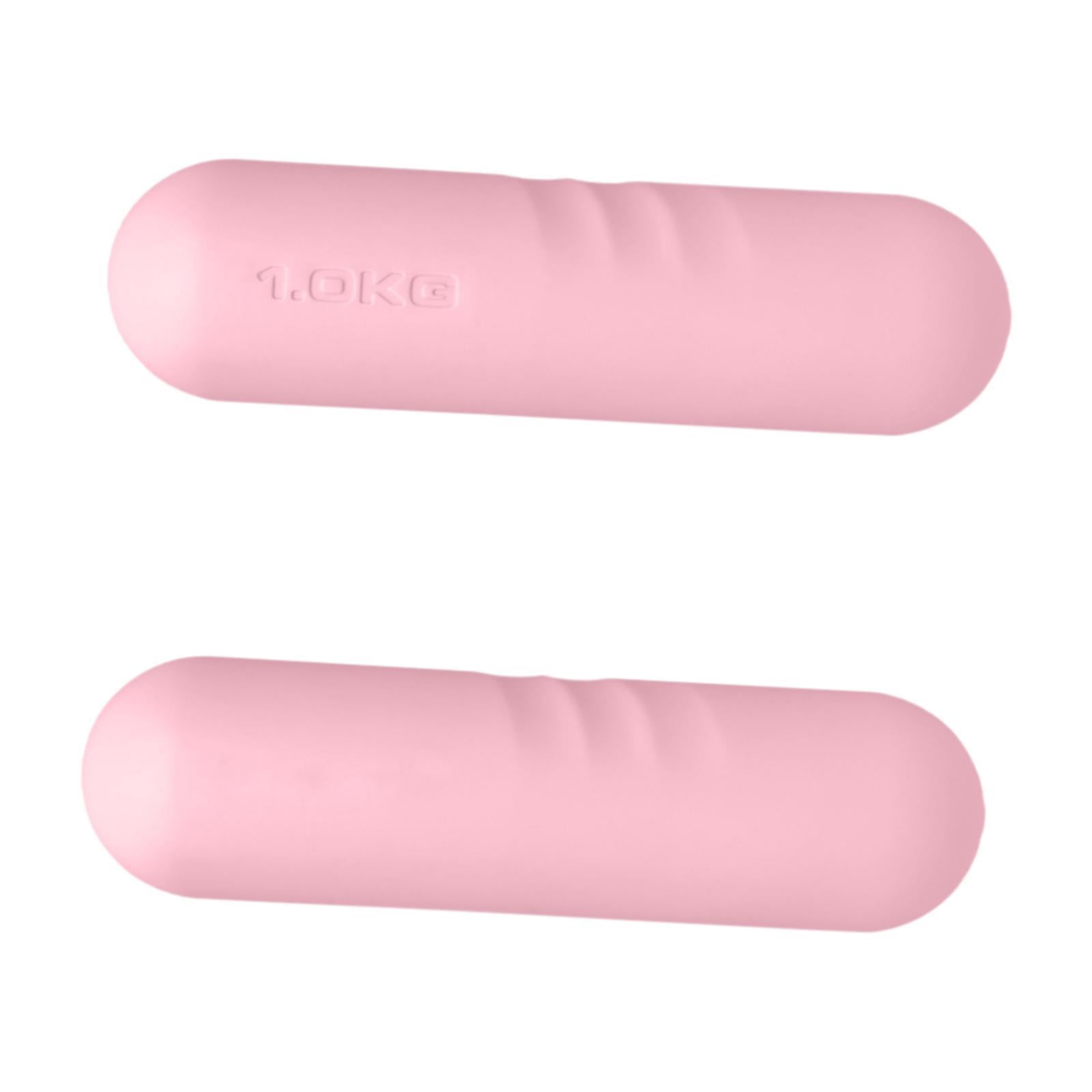 2 Pcs Dumbbell Weight Bar Hand Weight Bar Set Silicone Cast Iron Anti Slip Design for Kids Adults Home Exercise