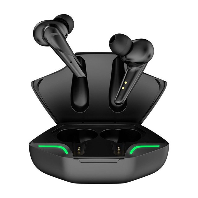 Auriculares inalámbricos con micrófono, auriculares estéreo deportivos y estuche de carga -