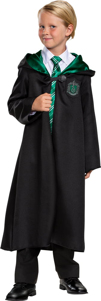 Harry Potter Slytherin School Fancy Robe Cloak Costume And Tie Size S