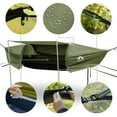 thumbnail image 6 of Night Cat Lay Flat Hammock Camping Tent Armygreen 1/2 Person Nylon with Mosquito Net Hanging Bed, 6 of 7