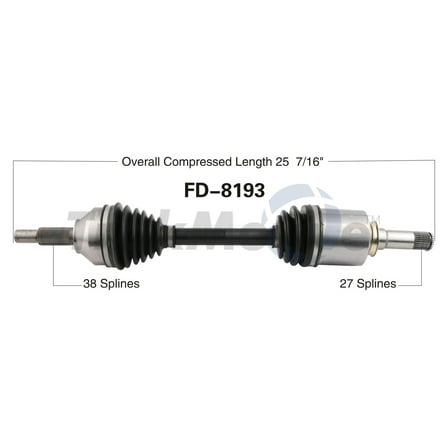 CV Axle Shaft Fits select: 2010-2012 FORD FLEX, 2010-2012 FORD TAURUS SHO