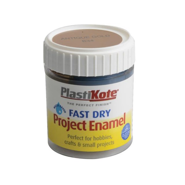 PlastiKote - Fast Dry Enamel Paint B34 Bottle Antique Gold 59ml