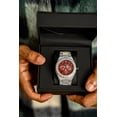 thumbnail image 5 of Asorock Watches | Silver/Red | Iced transporter - Big diamond bezel - Fully iced strap | 44MM  CZ DIAMONDS, 5 of 6