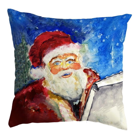Betsy Drake Interiors Santa's List No Cord Pillow 18x18