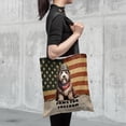 thumbnail image 4 of Freedom Paws Patriotic Old English Sheepdog Vintage Memorial Day All Over Print 3D Canvas Tote Bag Dog Lover Reusable Handbag - 12006, 4 of 5