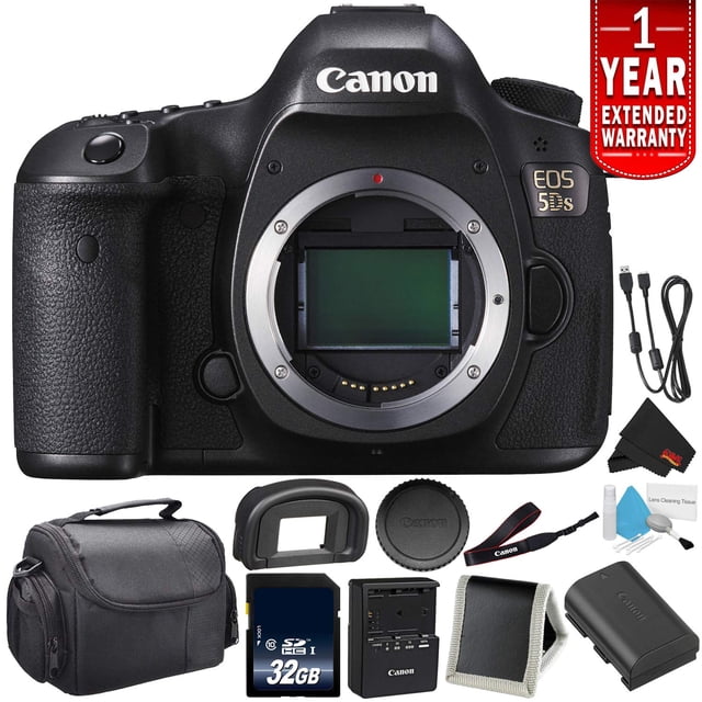 Canon EOS 5DS Digital SLR Camera 0581C002 (Body Only) - Camera Bundle with 32GB Memory Card + More (Intl Model)(International Model)