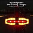 thumbnail image 4 of WUSUOWEI 1PC Electric for Lighting,400mAh,Bike Remote Control Warning Taillights with Horn Sound,Left and Right Turn Signals,Type C Charging Taillights,Night Riding Lights for Mount Road Bike, 4 of 9