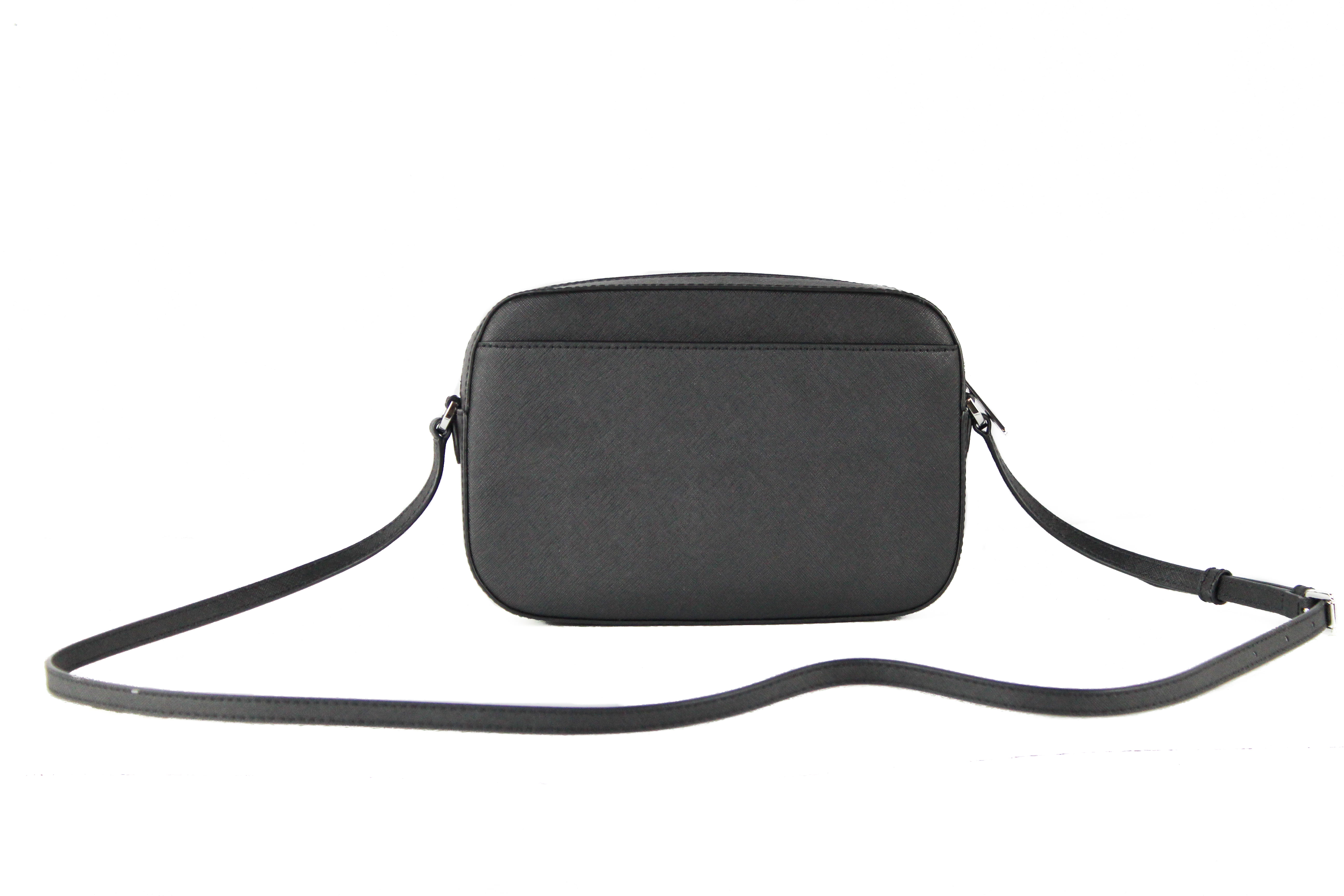 EUC Michael Kors Black Jet Set Large Saffiano Leather Crossbody Bag Retails  $168