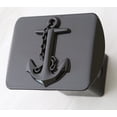 thumbnail image 2 of LFPartS Navy Ship Anchor 3D Black Emblem Metal Trailer Hitch Cover Fits 2" Receivers (Black Square), 2 of 3