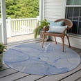 thumbnail image 6 of Addison Rugs Chantille Indoor/Outdoor Transitional Watercolors Blue Washable Round Rug, 8' x 8', 6 of 6