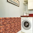 thumbnail image 5 of kkbbma under $5 3D Wall Sticker, 3D Simulation Tile Wall Sticker, Embossed Brick Wallpaper Decal, Self Adhesive Wall Decor, PVC Foam Wall Covering, Home Kitchen Bathroom Wallpaper, 5 of 8