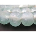 thumbnail image 2 of Super Jumbo Recycled Glass Beads - Beaded Wall Hangings - Extra Large African Sea Glass Beads 32-35mm - The Bead Chest (Clear Aqua), 2 of 4