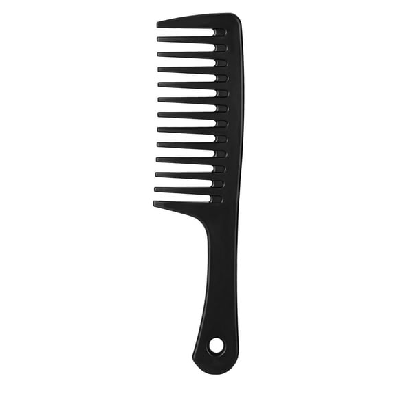 Large Tooth Detangling Comb for Curly, Thick, Afro Textured Hair, Wet and Dry Wide Detangle Shampoo Detangling Comb (black)