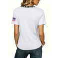 thumbnail image 6 of Fabrcox 1776-2026 250 Anniversary USA Shirts Flag Print V Neck T Shirts for Women Short Sleeve Celebration Patriotic Freedom 4th of July Shirts for Women Funny White M, 6 of 6