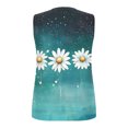 thumbnail image 6 of Women's Floral Print Sleeveless Casual Tunic Blouse - Loose Fit Crewneck Tank Top for Plus Size - Trendy Summer 2025 Basic Pullover, 6 of 7