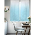 thumbnail image 5 of Blue White Ombre Semi Sheer Curtains 72 Inch Length 2 Panels Set, Gradient Color Modern Abstract Art Sheer Kitchen Curtain Privacy Voile Window Curtain for Living Room Bedroom Rod Pocket Drapes, 5 of 7