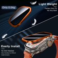 thumbnail image 4 of MJSHUN for Apple Watch Ultra 3/2/Ultra Screen Protector 49mm, [28 Degree Privacy] Titanium Alloy Frame + 9H Tempered Glass, [Touch Sensitive] Lightweight Protective Glass Film for iwatch Ultra 2, 4 of 7