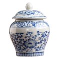 thumbnail image 4 of Luzkey Ceramic Tea Storage Jar Tea Container with Airtight Lid Table Decoration Durability Multifunctional Household Sealed Storage Style A, 4 of 8