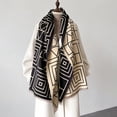 thumbnail image 5 of Bufanda cálida con estampado de invierno 2024 para mujer, pashmina de cachemira, bufandas de doble cara, chales, manta gruesa para mujer, bufanda, estola, Echarpe, 5 of 5