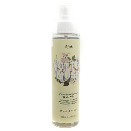 Esfolio COTTON MUSK Perfume Body Mist for Smooth and Gloss Looking Skin 6.75 fl oz