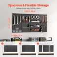 thumbnail image 4 of VEVOR Metal Pegboard Panels, 24"&nbsp;x 12" Pegboard, 4 Panels, Heavy Duty Peg Board Wall Organizer with Accessories, for Living Room Garage Tool Storage Office Organization Craft ,Black, 4 of 9