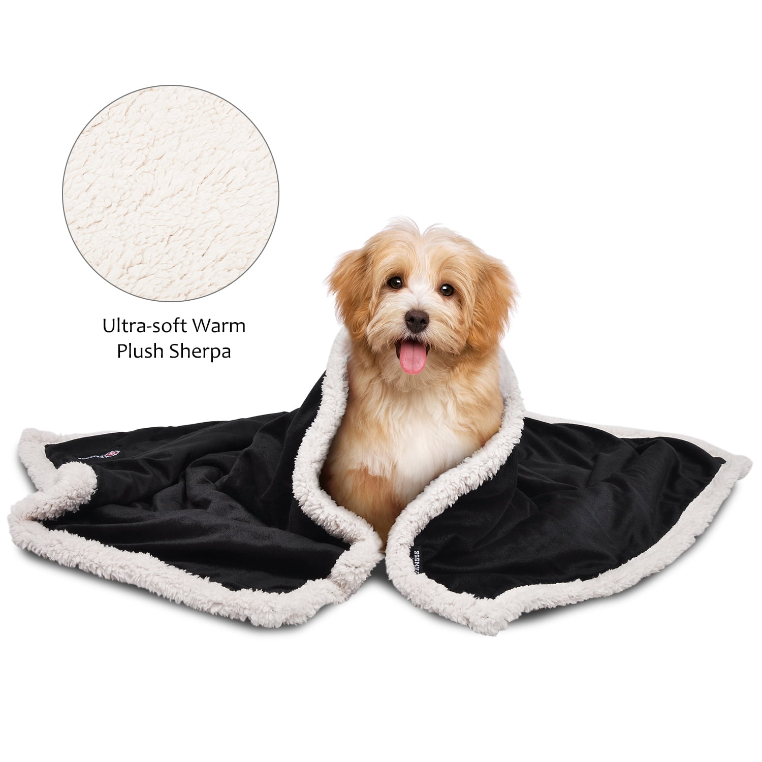 Pawsse Pet Sherpa Throw Blanket, Fleece Snuggle Dog Blanket Cushion Mat