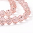 thumbnail image 2 of GKNET 1 Strand Faceted Glass Round Beads Handmade Delicate Jewelry Beads 6/10mm Multi-Color-6mm (50pcs/strand)-Pink, 2 of 6