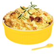 thumbnail image 1 of Souffle Dish Ramekins for Baking – 48 Oz, 1.5 Quart (7.5 Inch) Large Ceramic Oven Safe Round Fluted Bowl and Condiment Spoon for Soufflé Pot Pie Casserole Pasta Roasted Vegetables Baked Desserts, 1 of 4