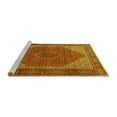 thumbnail image 2 of Ahgly Company Machine Washable Indoor Square Persian Yellow Traditional Area Rugs, 8' Square, 2 of 4