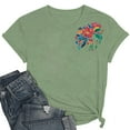 thumbnail image 2 of Pisexur Hauts d'Été pour Femmes, Hauts pour Femmes, Hauts de Sortie pour Femmes, Hauts pour Femmes, Blouse Mode Imprimée à Manches Courtes Col Rond T-Shirt Vert,TG, 2 of 5