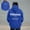 Blue, variant on Men's Hoodies & Sweatshirts Casual Pullover Comfortable Lined Winter Warm Streetwear Fashion with Print