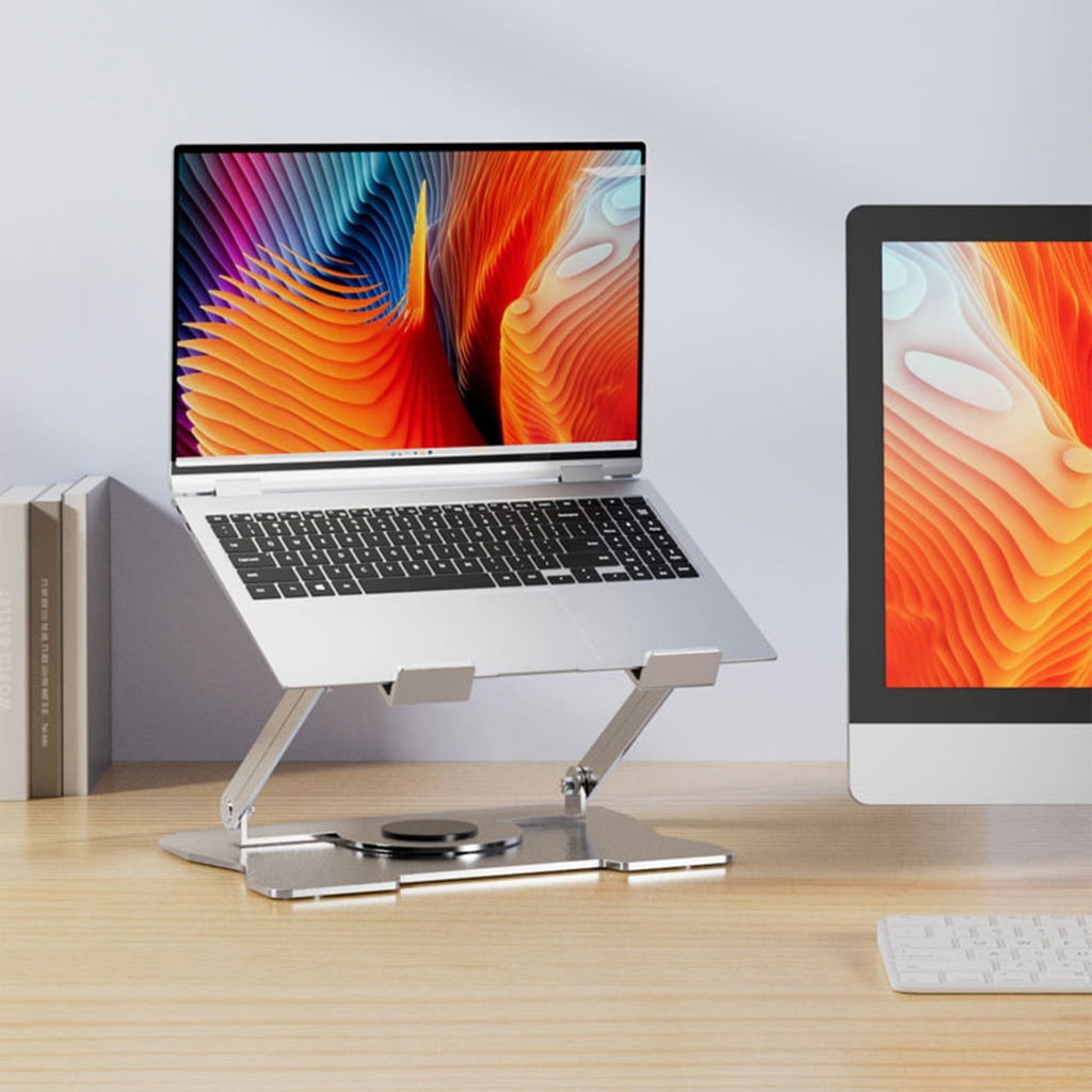Miiottaa Adjustment Laptop Stand Foldable Carbon Steel Risers with AntiSlip Base Ventilated Frame for Up to 17Inch Notebook