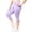 Purple, variant on Drovellove Women's Plus Size Casual Capri Leggings with Elastic Waist - Soft Stretch Pull On Pants for Work, Weekend Errands, or a Night Out
