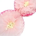 thumbnail image 3 of Paper Pom Poms Tissue Paper Flower Garlands Lotus Style 12" 14", Pink & Light Yellow 10pcs, 3 of 4