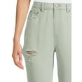 thumbnail image 5 of No Boundaries Juniors' High Rise Slim Straight Cropped Jeans, 5 of 5