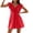 Red, variant on Lounge Dress Beach Pleated Stretchy Regular Fit Conservative Dress Summer 2026 V Neck Draped Dress Beach for Lounge and Relax White XXL