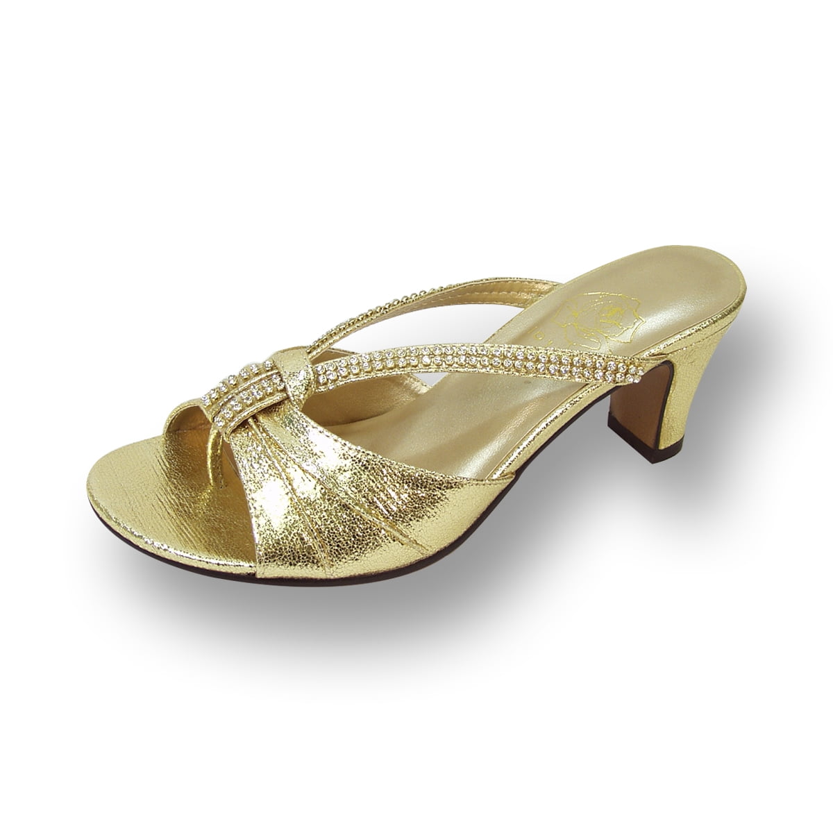 wide width gold sandals