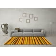 thumbnail image 3 of Ahgly Company Indoor Square Oriental Yellow Modern Area Rugs, 5' Square, 3 of 4