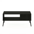thumbnail image 5 of Furinno Claude Mid Century Style Coffee Table with Wood Legs, Espresso, 5 of 7