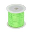 thumbnail image 1 of 1 Rollo Nylon Rebordear Hilo Anudar Cordón 0,6mm 50 Yardas Trenzado Nylon Artesanía Satén Cuerda para Pulsera Collar Kumihimo, Menta Verde Unique Bargains cordón de abalorios, 1 of 5
