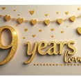 thumbnail image 3 of LUUFILx 9 Years Loved Anniversary Banner Heart Decor Backdrop Party Supplies Event Decoration Celebration Photo Props Background, 3 of 7