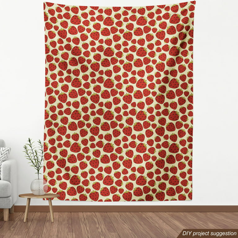 Ambesonne Strawberry Fabric By The Yard, Summer Fruits Tasty Delicious Art  Composition Warm Toned Print, Decorative Fabric For Upholstery And Home Acc  - Yahoo Shopping