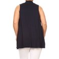 thumbnail image 2 of BNY Corner Women Plus Size Sleeveless Cardigan Open Front Casual Vest Cover Up Navy 3X 622 SD BNY Corner, 2 of 4