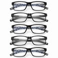 thumbnail image 3 of 5-Pack Reading Glasses for Men women, Blue Light Blocking Readers, Spring Hinge, Black flower print, +2.0, 3 of 8
