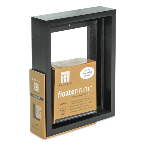 Ampersand Floaterframe - Bold, Black, 5" x 7", 1-1/2"